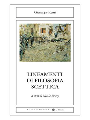 cover image of Lineamenti di filosofia scettica